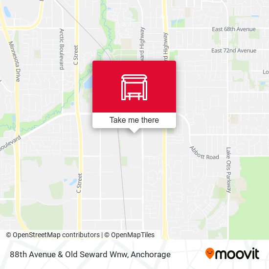 88th Avenue & Old Seward Wnw map