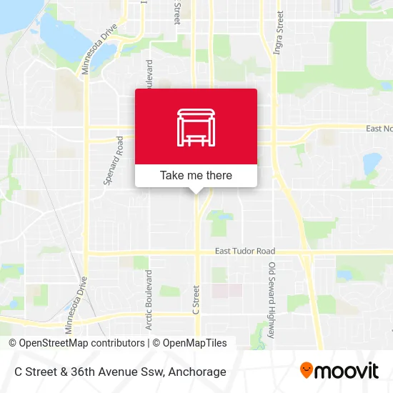 C Street & 36th Avenue Ssw map