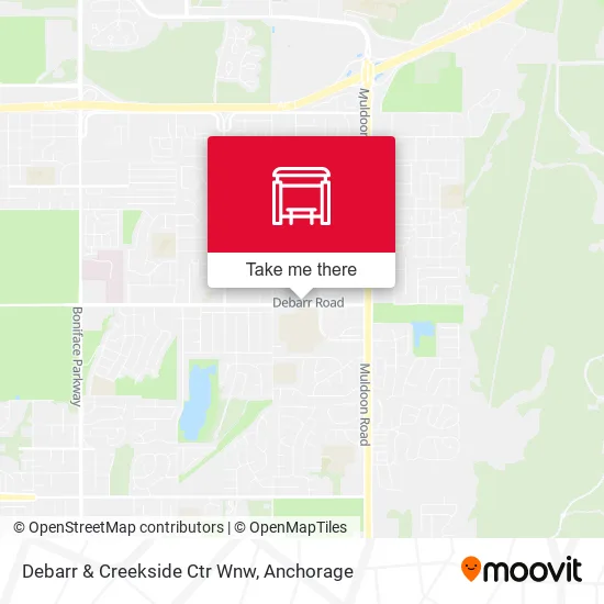 Debarr & Creekside Ctr Wnw map