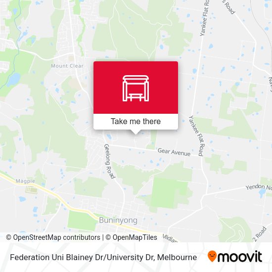 Federation Uni Blainey Dr / University Dr map