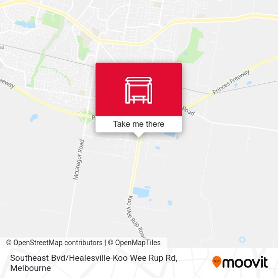 Southeast Bvd / Healesville-Koo Wee Rup Rd map
