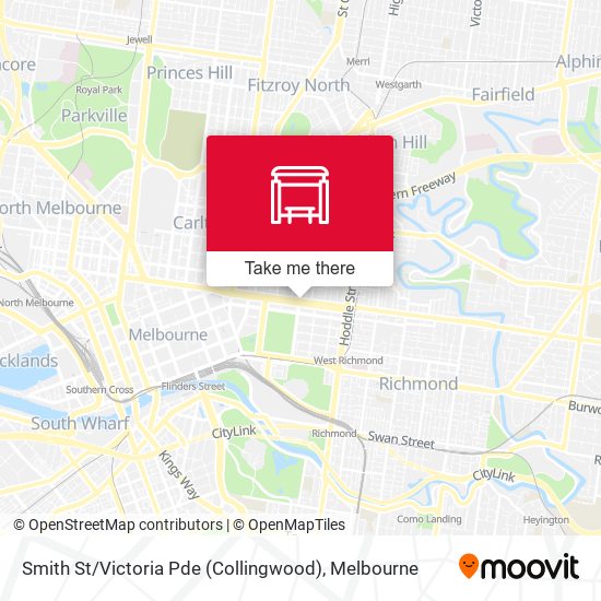 Mapa Smith St / Victoria Pde (Collingwood)