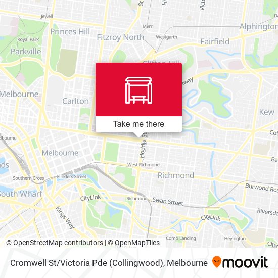 Mapa Cromwell St / Victoria Pde (Collingwood)