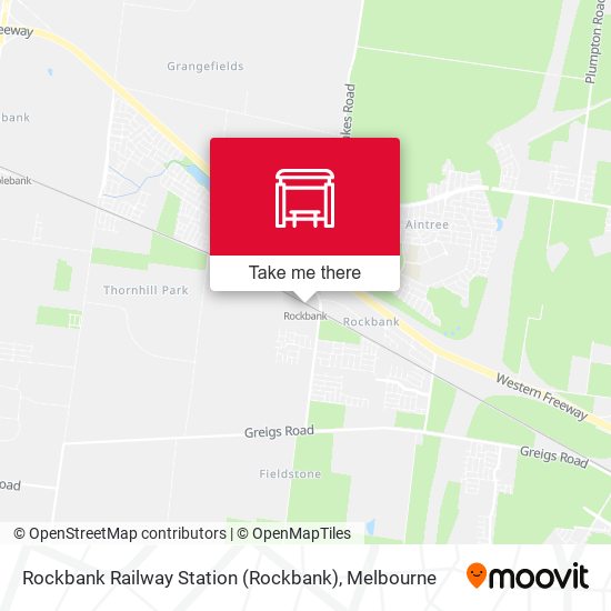 Mapa Rockbank Railway Station