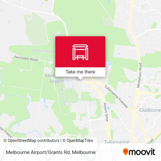 Melbourne Airport/Grants Rd map