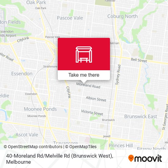 40-Moreland Rd / Melville Rd (Brunswick West) map