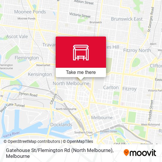 Mapa Gatehouse St / Flemington Rd (North Melbourne)