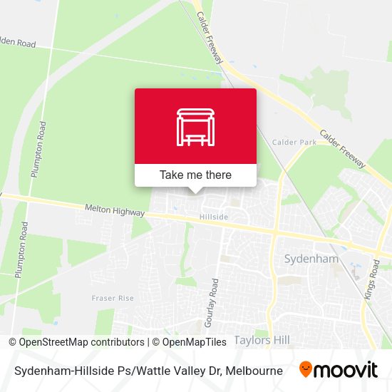 Sydenham-Hillside Ps / Wattle Valley Dr map