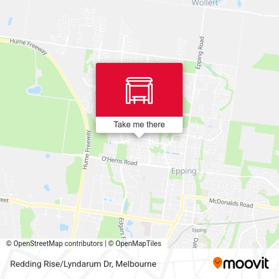 Redding Rise/Lyndarum Dr map
