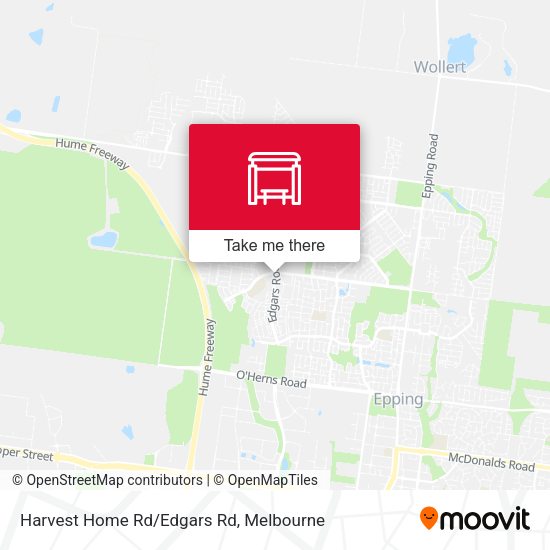 Harvest Home Rd/Edgars Rd map
