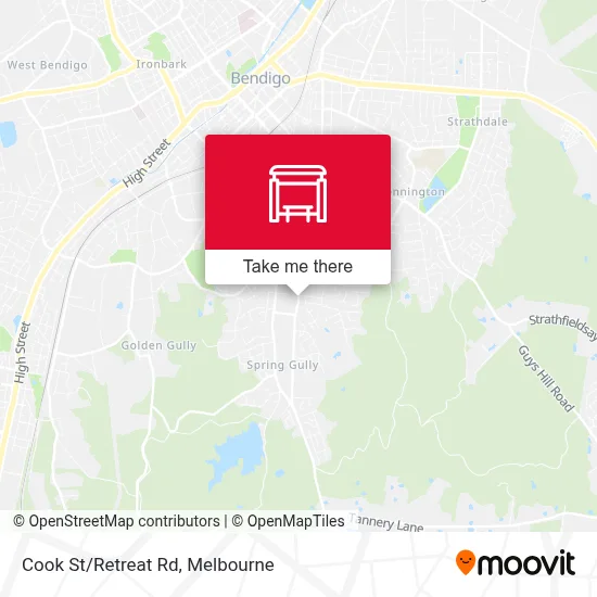 Mapa Cook St/Retreat Rd