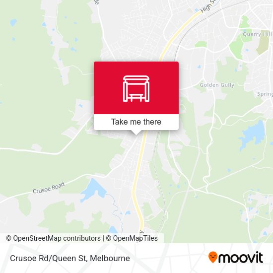 Crusoe Rd/Queen St map