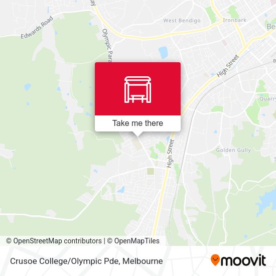 Crusoe College/Olympic Pde map