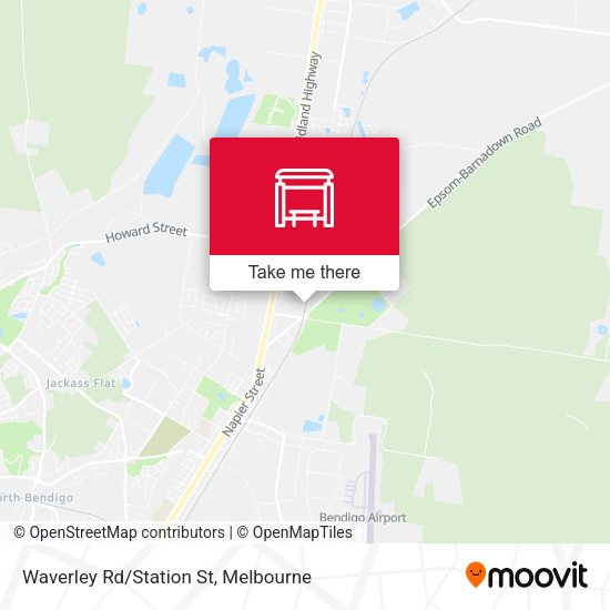 Waverley Rd/Station St map