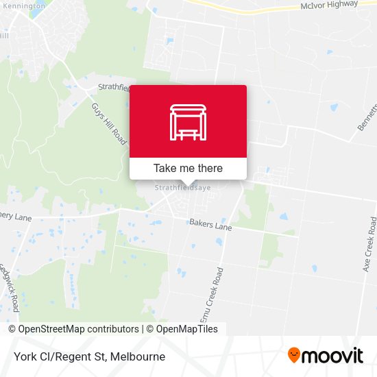 York Cl/Regent St map