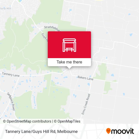 Tannery Lane/Guys Hill Rd map