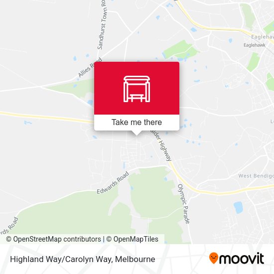 Highland Way/Carolyn Way map