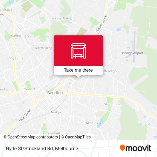 Hyde St/Strickland Rd map