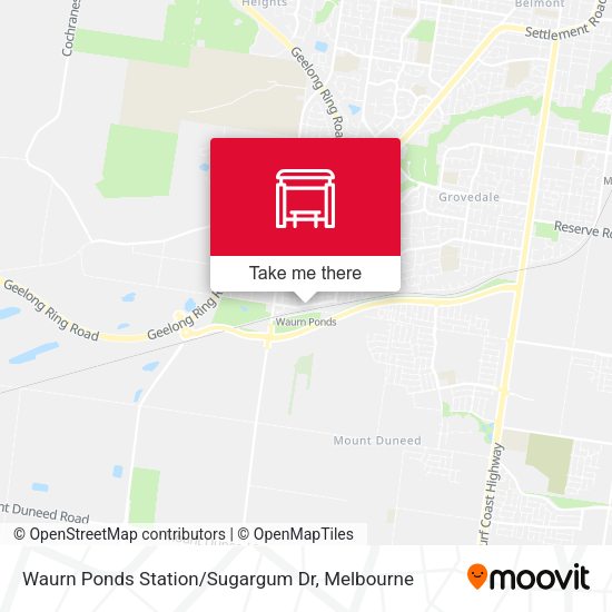 Waurn Ponds Station / Sugargum Dr map