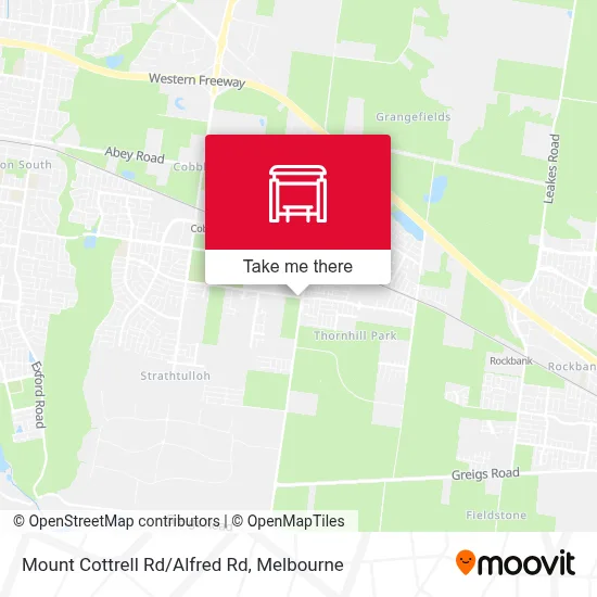 Mapa Mount Cottrell Rd/Alfred Rd