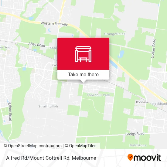 Mapa Alfred Rd/Mount Cottrell Rd