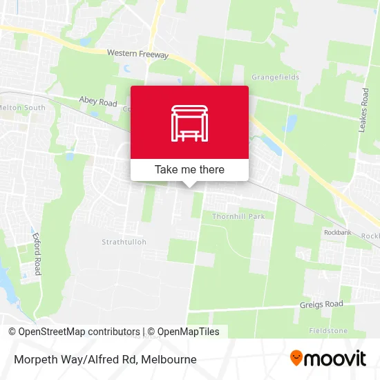 Morpeth Way/Alfred Rd map