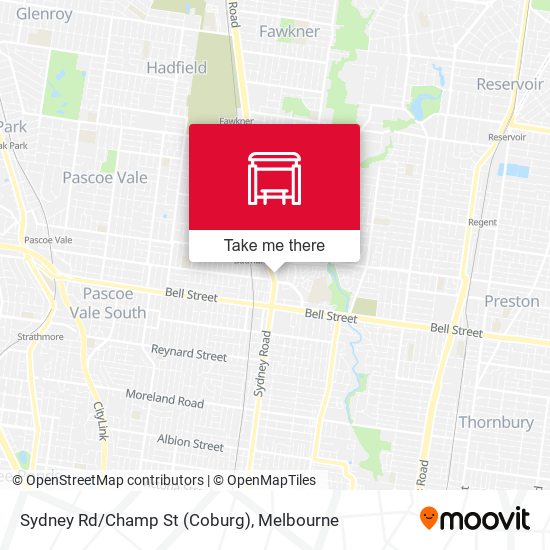 Sydney Rd/Champ St (Coburg) map