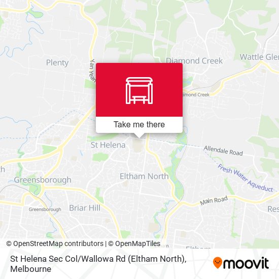 Mapa St Helena Sec Col / Wallowa Rd (Eltham North)