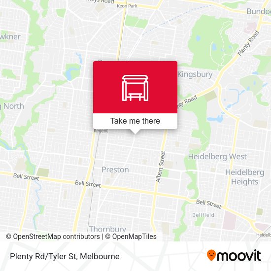 Plenty Rd/Tyler St map