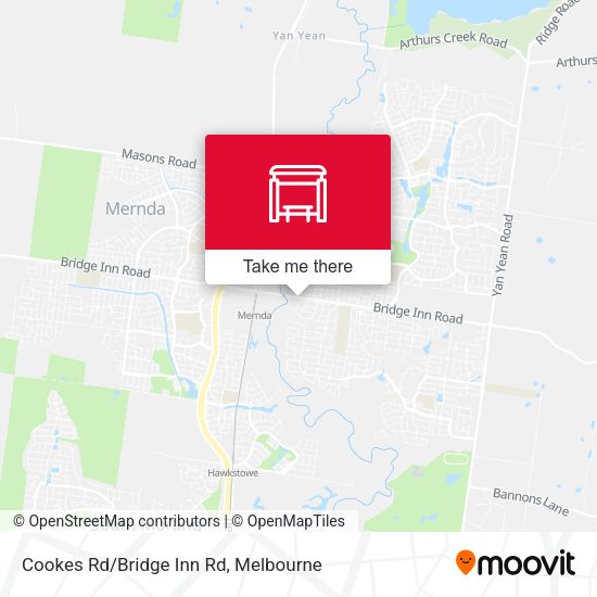 Cookes Rd/Bridge Inn Rd map