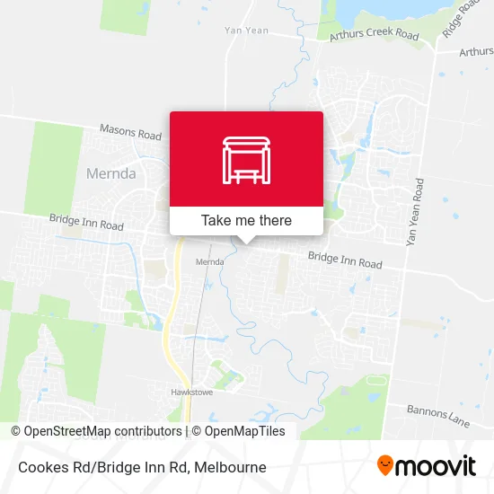 Cookes Rd/Bridge Inn Rd map