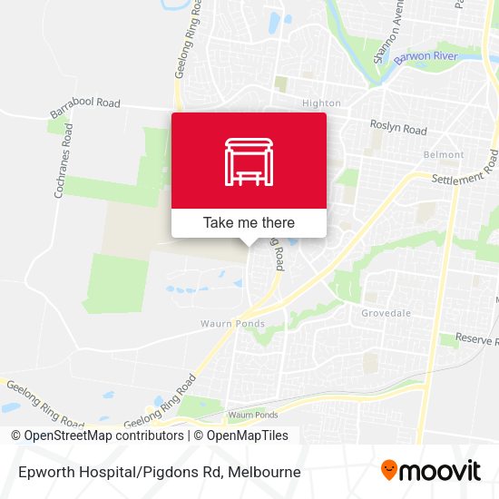 Epworth Hospital/Pigdons Rd map