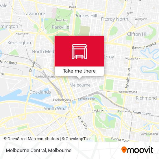 Mapa Melbourne Central