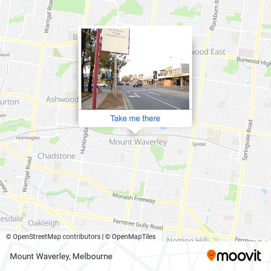 Mapa Mount Waverley