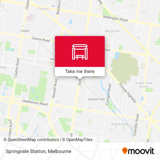 Mapa Springvale Station