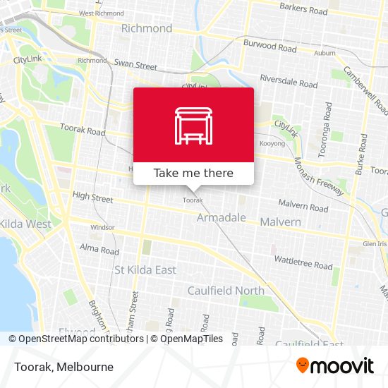 Mapa Toorak