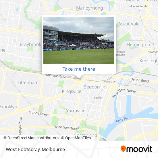 Mapa West Footscray