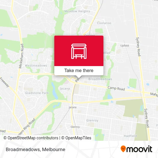Mapa Broadmeadows