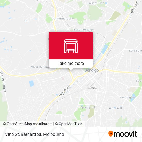Vine St/Barnard St map