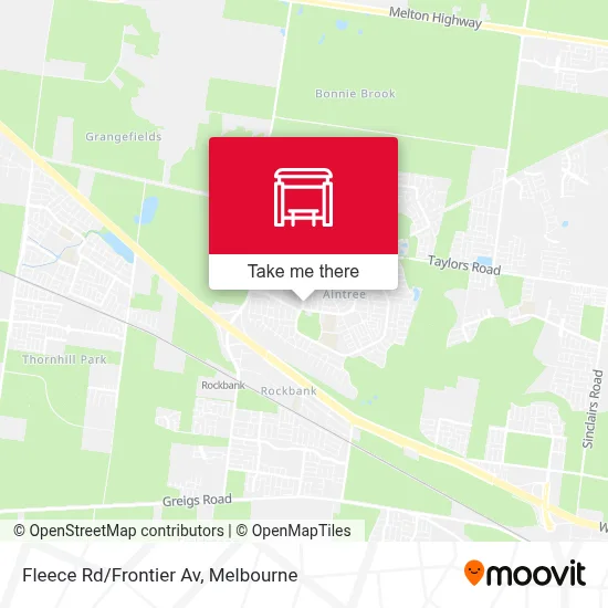 Mapa Fleece Rd/Frontier Av