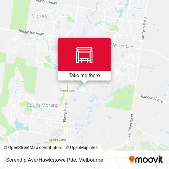 Serendip Ave/Hawkstowe Pde map