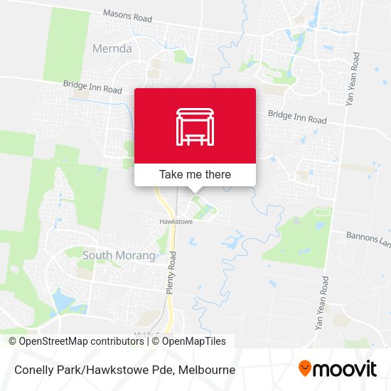 Conelly Park/Hawkstowe Pde map