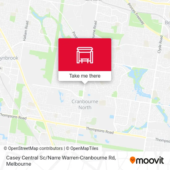 Casey Central Sc / Narre Warren-Cranbourne Rd map