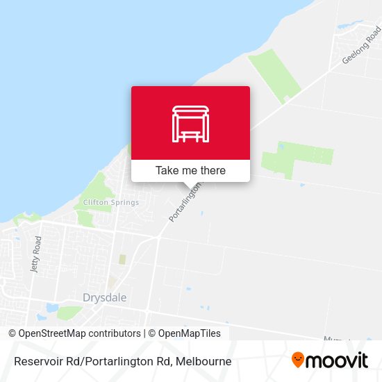 Reservoir Rd/Portarlington Rd map