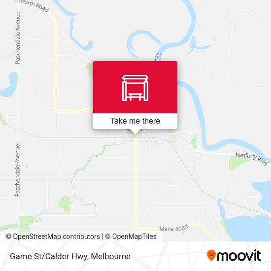 Game St/Calder Hwy map