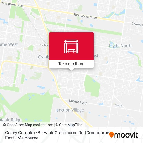 Mapa Casey Complex / Berwick-Cranbourne Rd (Cranbourne East)