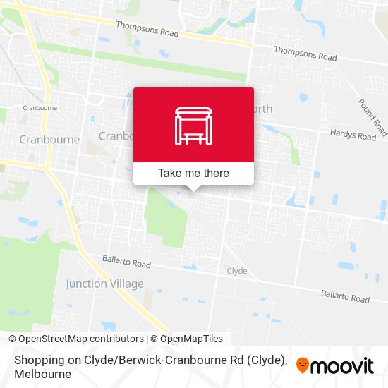 Shopping on Clyde / Berwick-Cranbourne Rd map