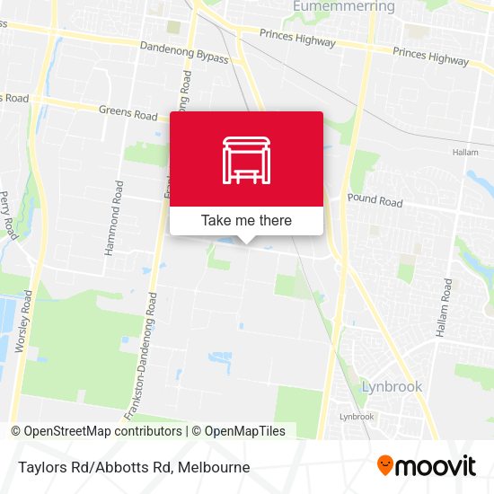 Taylors Rd/Abbotts Rd map