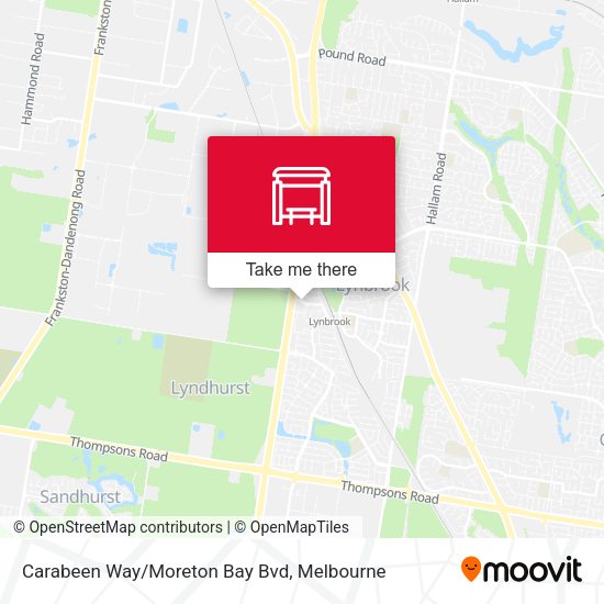 Carabeen Way/Moreton Bay Bvd map
