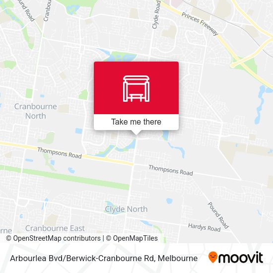 Arbourlea Bvd / Berwick-Cranbourne Rd map